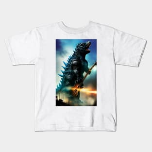 Heavy Metal Rockzilla Rock And Roll Kids T-Shirt